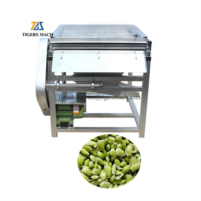 Edamame skin peeling machine to remove green skin automatic edamame feeding and shelling machine (4)